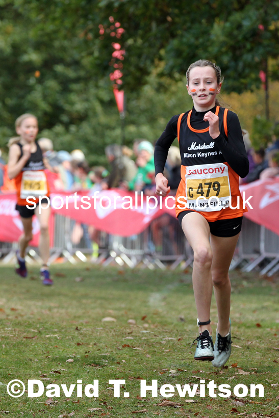Girls under-13s 2021 National Cross Country Relays, Berry Hill Park, Mansfield. Photo: David T. Hewitson/Sports for All Pics